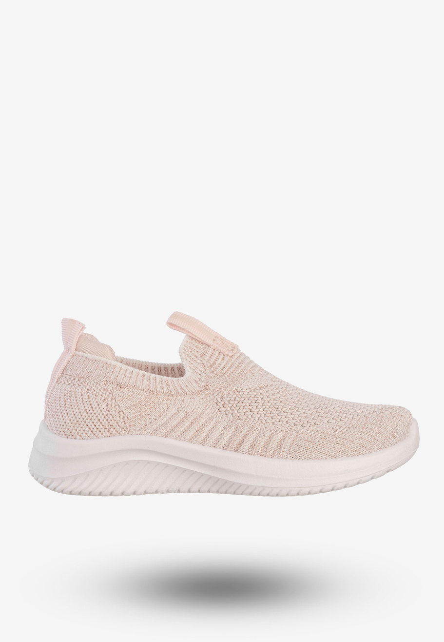 Sneakersy Dziecięce Wsuwane Buty Sportowe Półbuty Pudrowy Róż Apawwa Z2400P