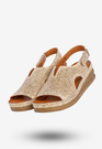 Sandały Damskie Skórzane Maciejka Buty Eleganckie Złote L4494-25/00-1