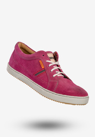 Półbuty Damskie Skórzane Buty Tenisówki Sneakersy Fuksja Rammit