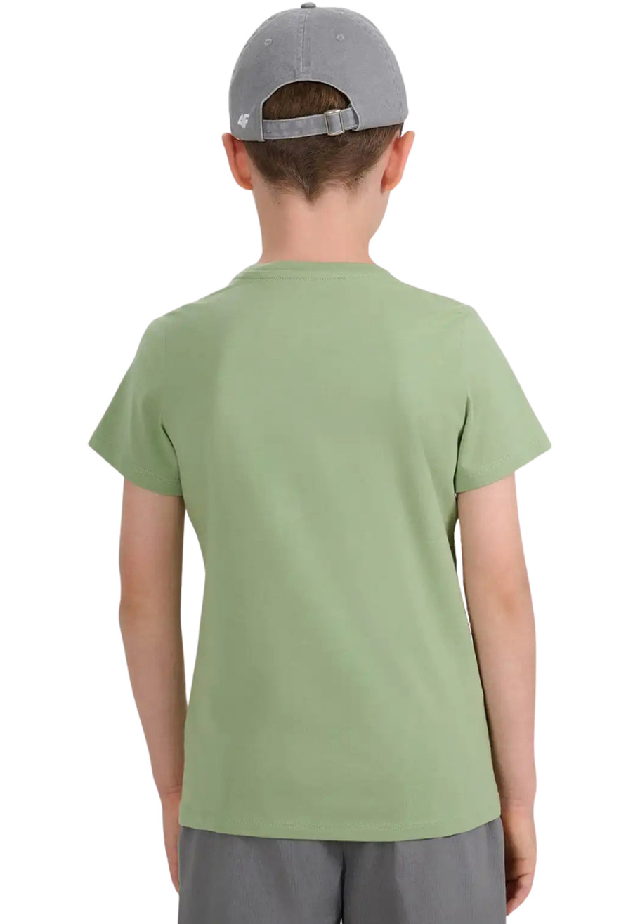 Koszulka Chłopięca 4F T-shirt Z Logo Mięta 4FJWAW25TTSHM2399
