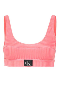 Biustonosz Damski Góra od Bikini Calvin Klein Top Usztywniany Różowy