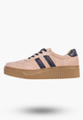 Sneakersy Damskie Buty Skórzane Półbuty Na Platformie Różowe Filippo DP6776/26