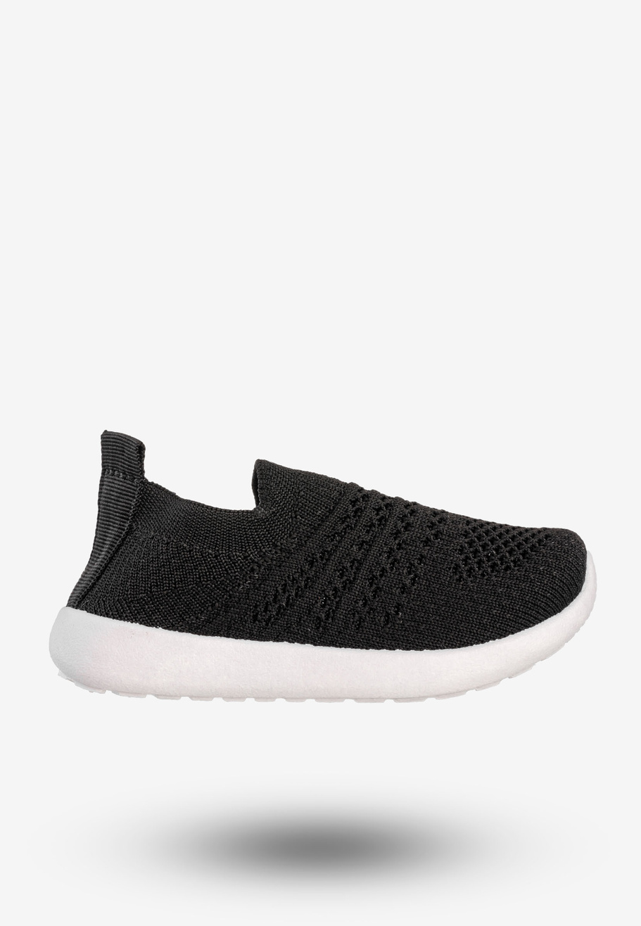 Sneakersy Dziecięce Wsuwane Buty Sportowe Lekkie Czarne Apawwa