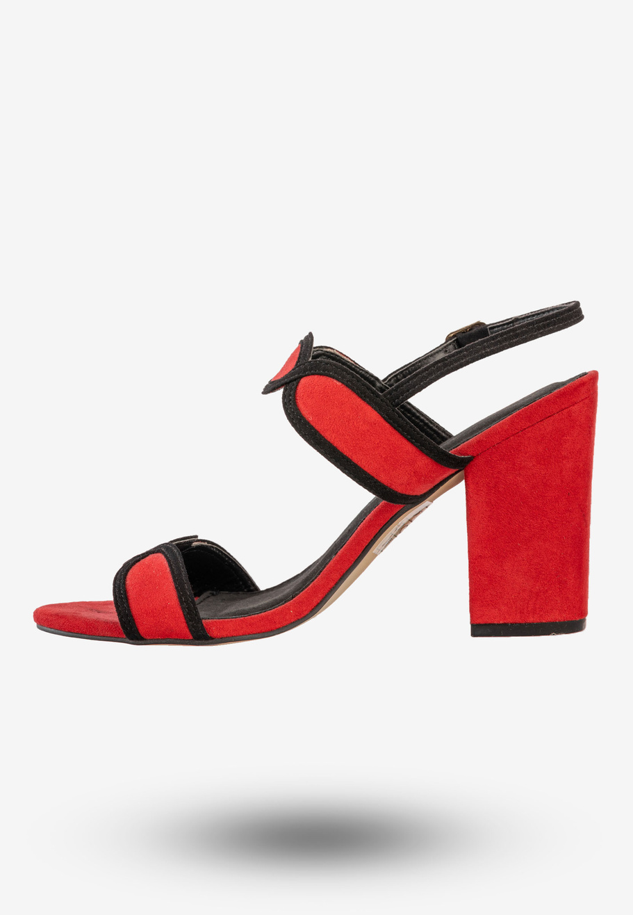 Sandały Damskie Buty Na Słupku Na Wiosnę Lato Goodin Czerwone GD-5507