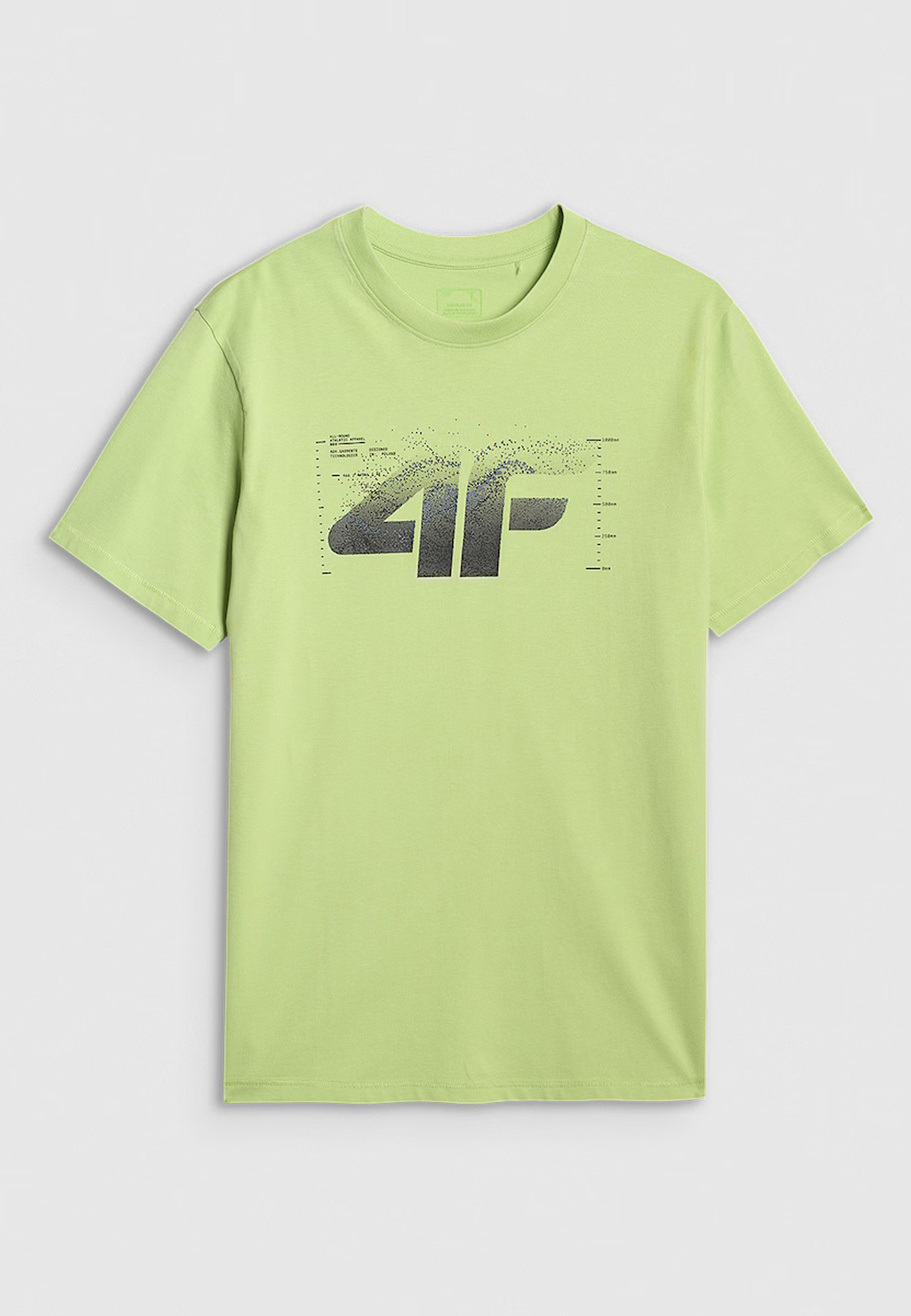 Koszulka Męska 4F T-shirt Z Nadrukiem Regular Zielony 4FWAW25TTSHM2359