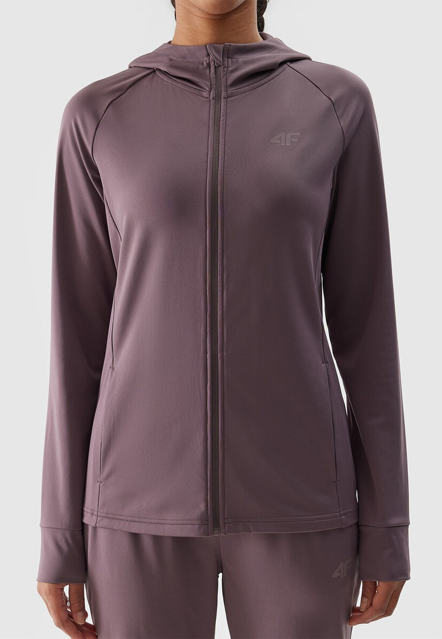 Bluza Damska 4F Sportowa Rozpinana Szybkoschnąca Treningowa Brązowa 4FWSS24TFSWF270