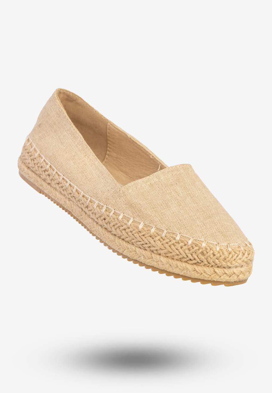 Espadryle Damskie Buty Półbuty American Club Beżowe C015-150427-9