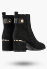 Botki Damskie Eleganckie Buty Na Obcasie Zimowe Ocieplane Czarne