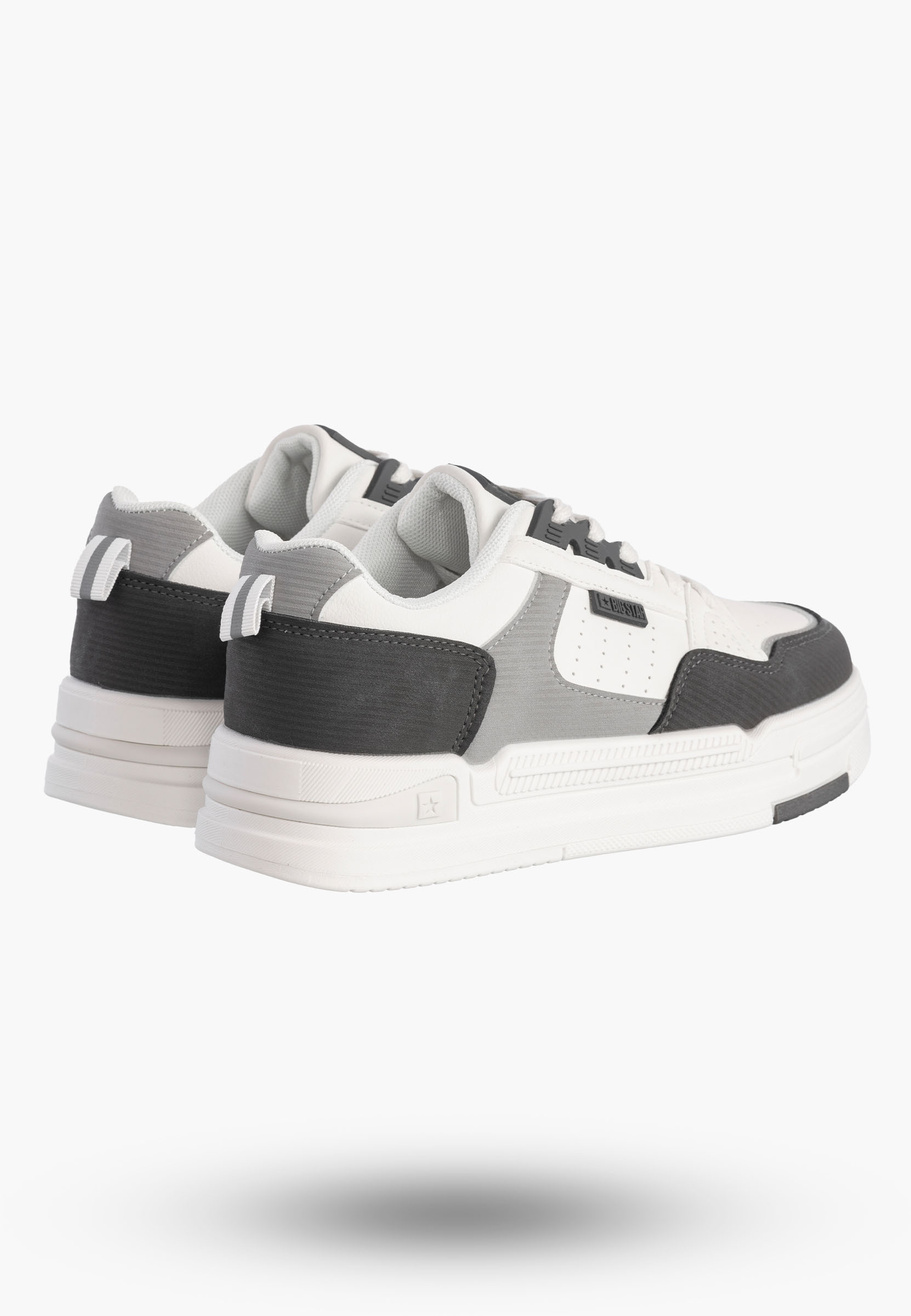 Sneakersy Damskie BIG STAR Buty Sportowe Białe Szare OO274A152