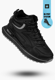 Buty Męskie BIG STAR Trzewiki Czarne Sneakersy Eko Skóra OO174678