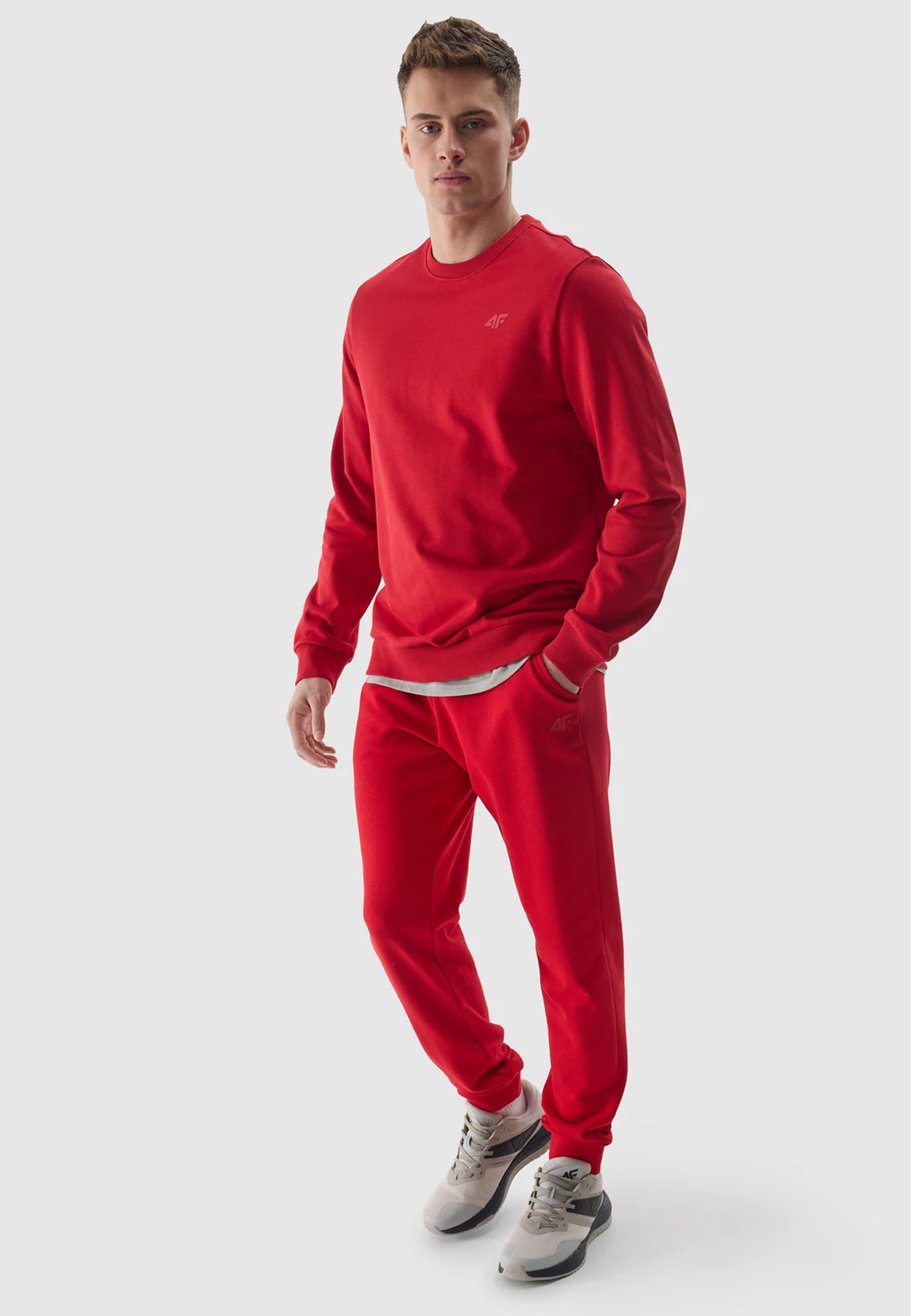 Bluza Męska 4F Sportowa Czerwona nierozpinana TSWSM1181