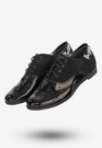 Półbuty Damskie Buty Eleganckie Ze Skóry Ekologicznej Czarne 126/250