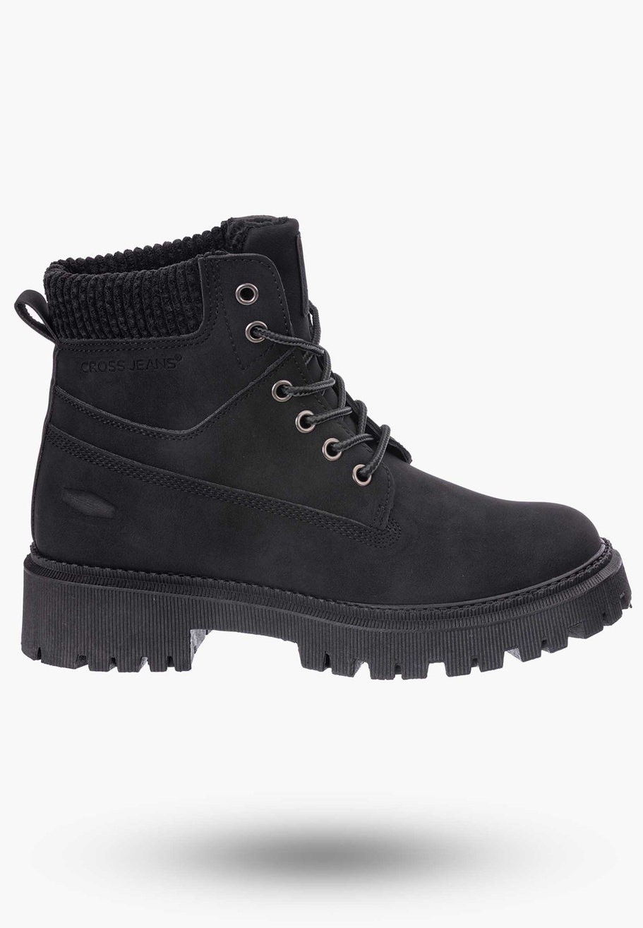 Buty Damskie Trapery Czarne Cross Jeans