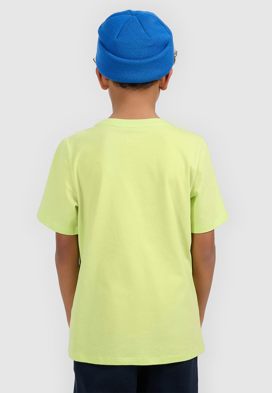 Koszulka Chłopięca 4F T-shirt Z Logo Sportowy Casual Jasny Zielony 4FJWSS26TTSHM3006