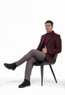 Marynarka Męska Elegancka Klasyczna Bordowa Frilivin FSX2090B