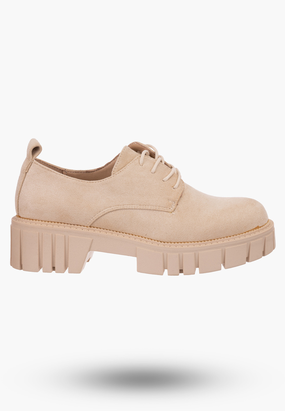 Buty Damskie Beżowe Półbuty