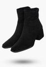 Botki Damskie Buty Wsuwane Eleganckie Stylowe Na Zimę Czarne