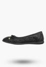 Baleriny Dziewczęce Buty Eleganckie Lekkie Skórzana Wkładka Czarne APAWWA T1235P