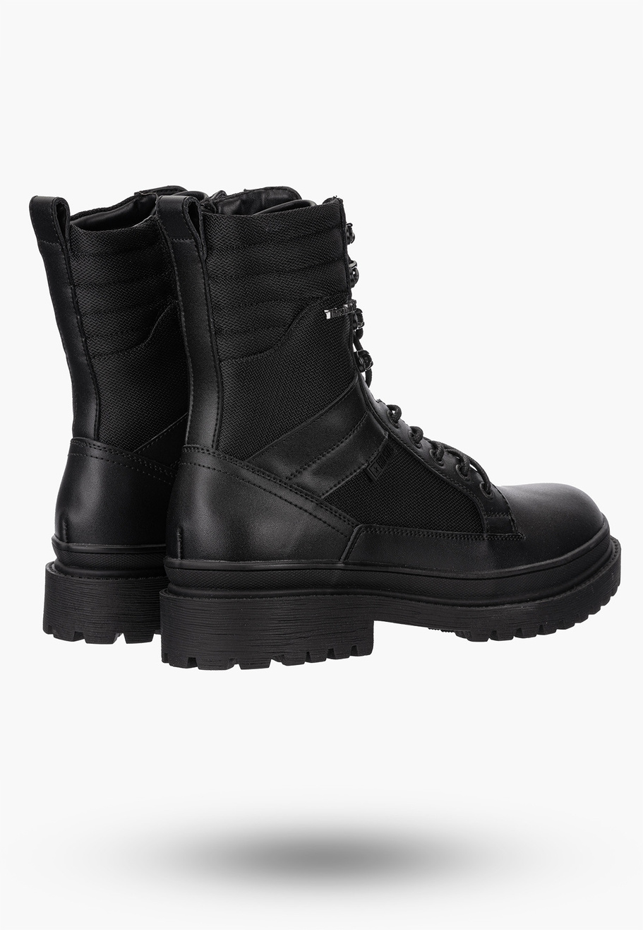 Buty Męskie BIG STAR Botki Skórzane Wodoodporne Czarne OO174164