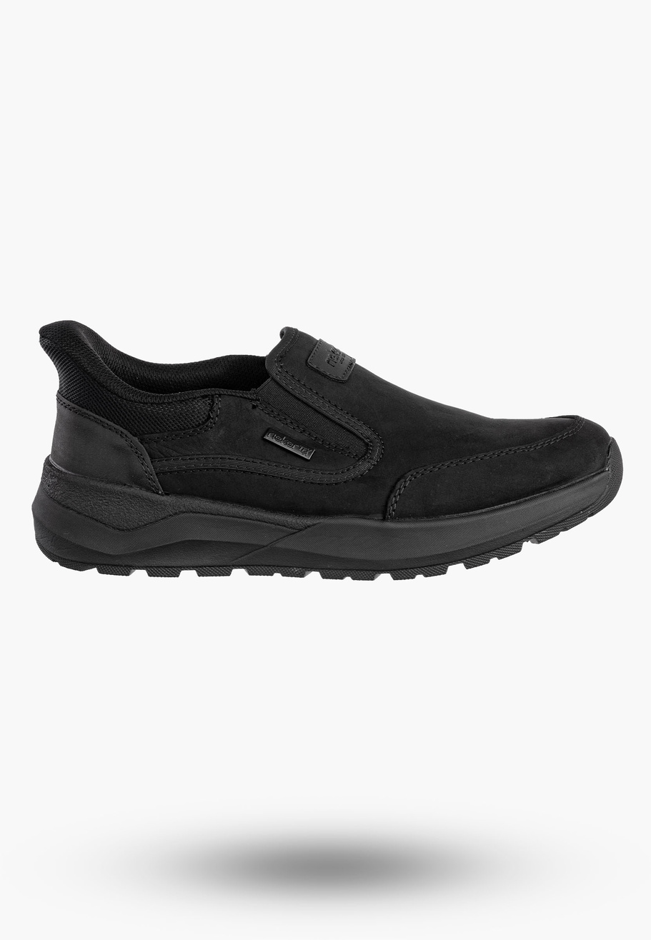 Buty Męskie RIEKER Półbuty Skórzane Sportowe Czarne 06052-00