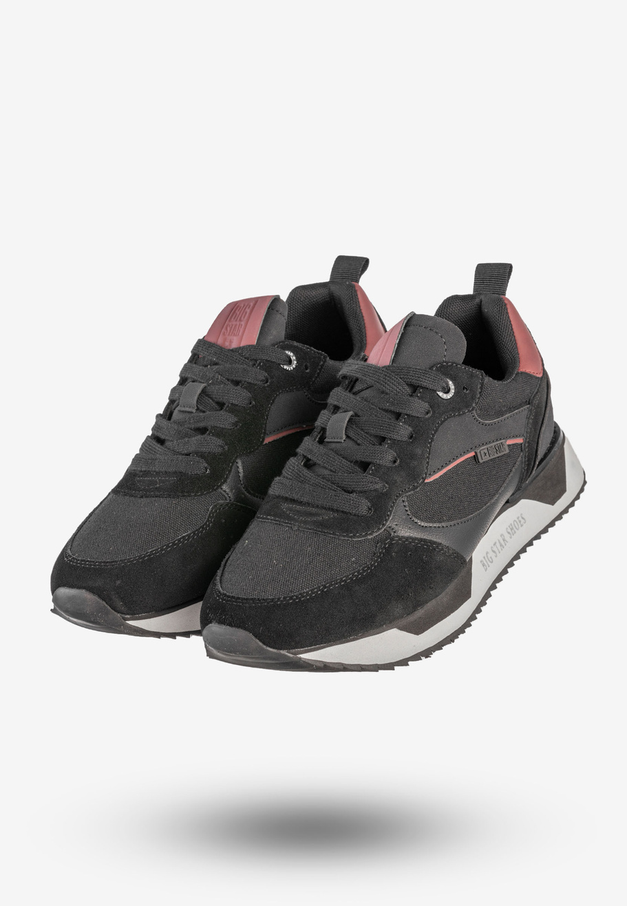 Sneakersy Męskie BIG STAR Buty Sportowe Czarne NN174350