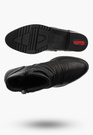 Botki Damskie RIEKER Skórzane Buty Ocieplane Casual Czarne Y0556-00