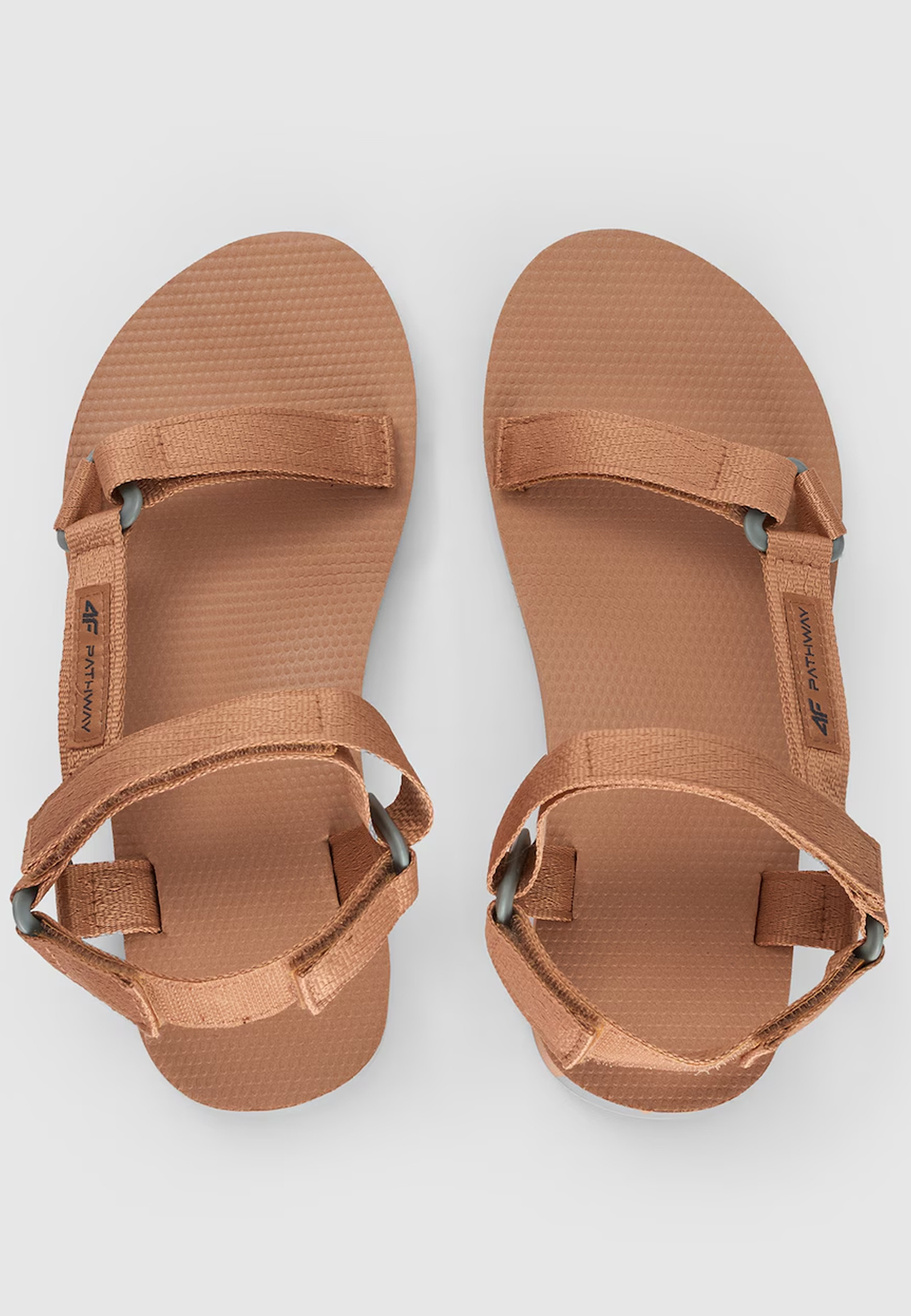 Sandały Damskie 4F Buty Letnie Na Rzepy Lekkie Beżowe 4FRSS24FSANF054