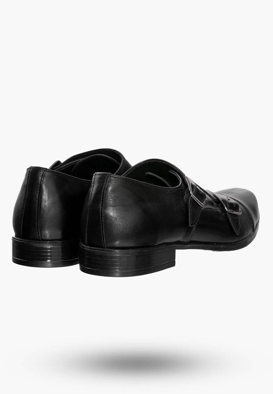 Buty Męskie Półbuty Wizytowe Czarne Skórzane Eleganckie M513BC