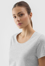 Koszulka Damska 4F T-shirt Regular Basic Casual Bawełna Szary 4FRSS24TTSHF2049