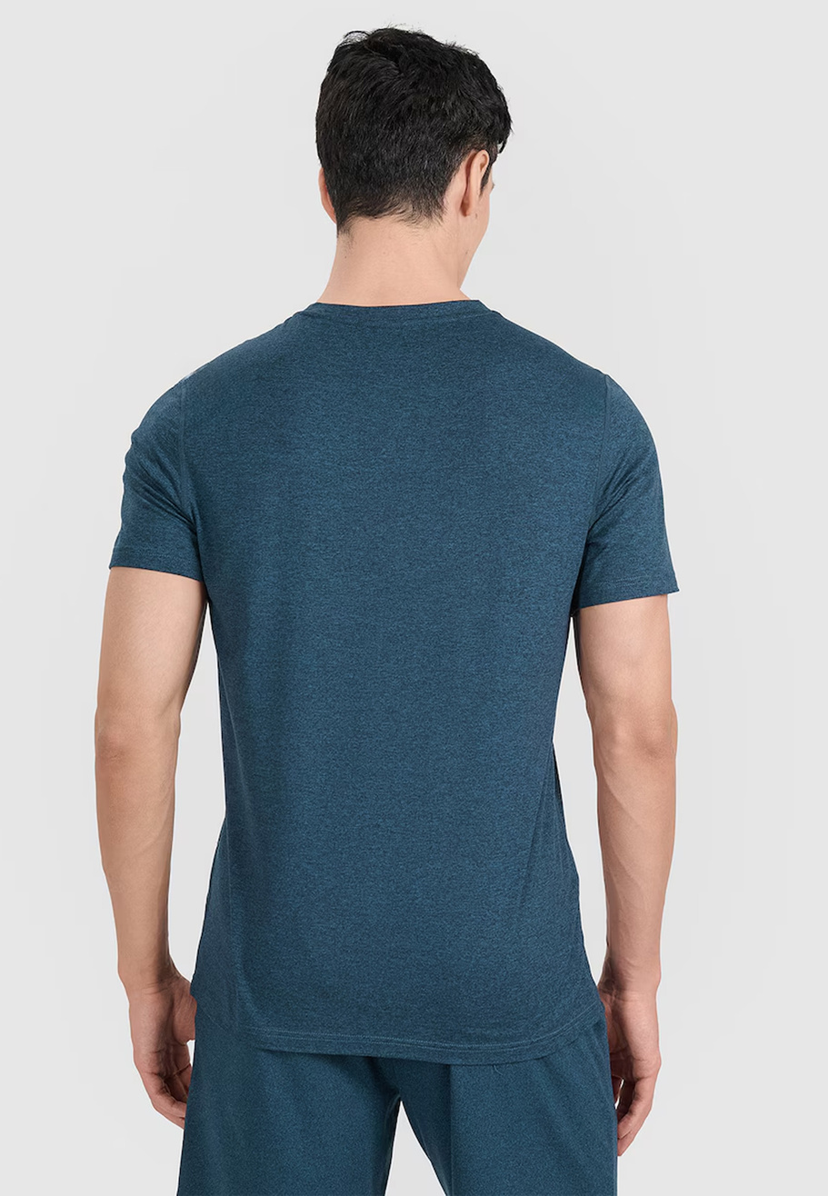 Koszulka Męska 4F T-shirt Treningowy Szybkoschnący Granatowy 4FWAW25TFTSM1522