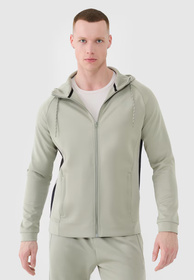 Bluza Męska 4F Sportowa Rozpinana Z Kapturem Nieocieplana Szybkoschnąca Oliwkowa 4FWSS25TFSWM513