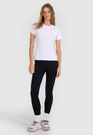 Koszulka Damska 4F T-shirt Slim Fit Gładki Biały 4FWMM00TTSHF2255