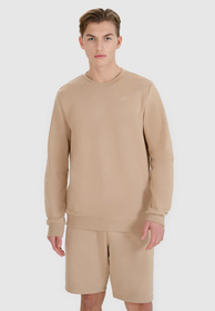 Bluza Dresowa Męska 4F Bez Kaptura Beżowa 4FWSS25TSWSM1622