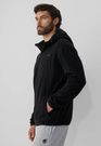 Bluza Polarowa Sportowa Męska 4F Warm Rozpinana z Kapturem Czarna 4FWAW26TFLEM491