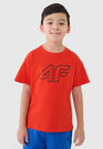 Koszulka Chłopięca 4F T-shirt z logiem Pomarańczowa 4FJRAW24TTSHM2316