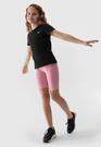 Legginsy Dziewczęce Kolarki 4F dzianinowe różowe 4FJWSS24TTIGF129