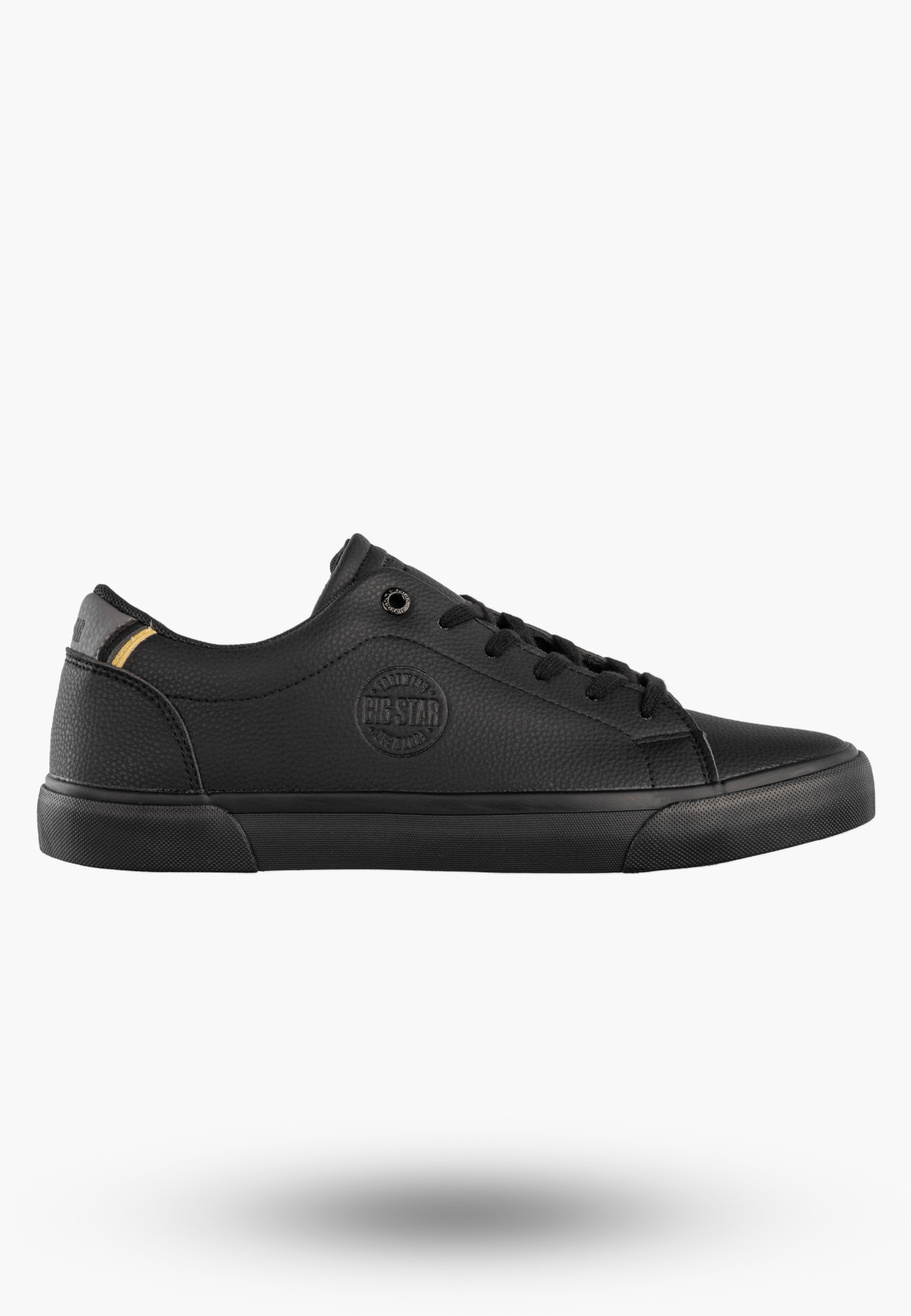 Tenisówki Męskie BIG STAR Buty Sportowe Ekoskóra Sneakersy Czarne TT174084