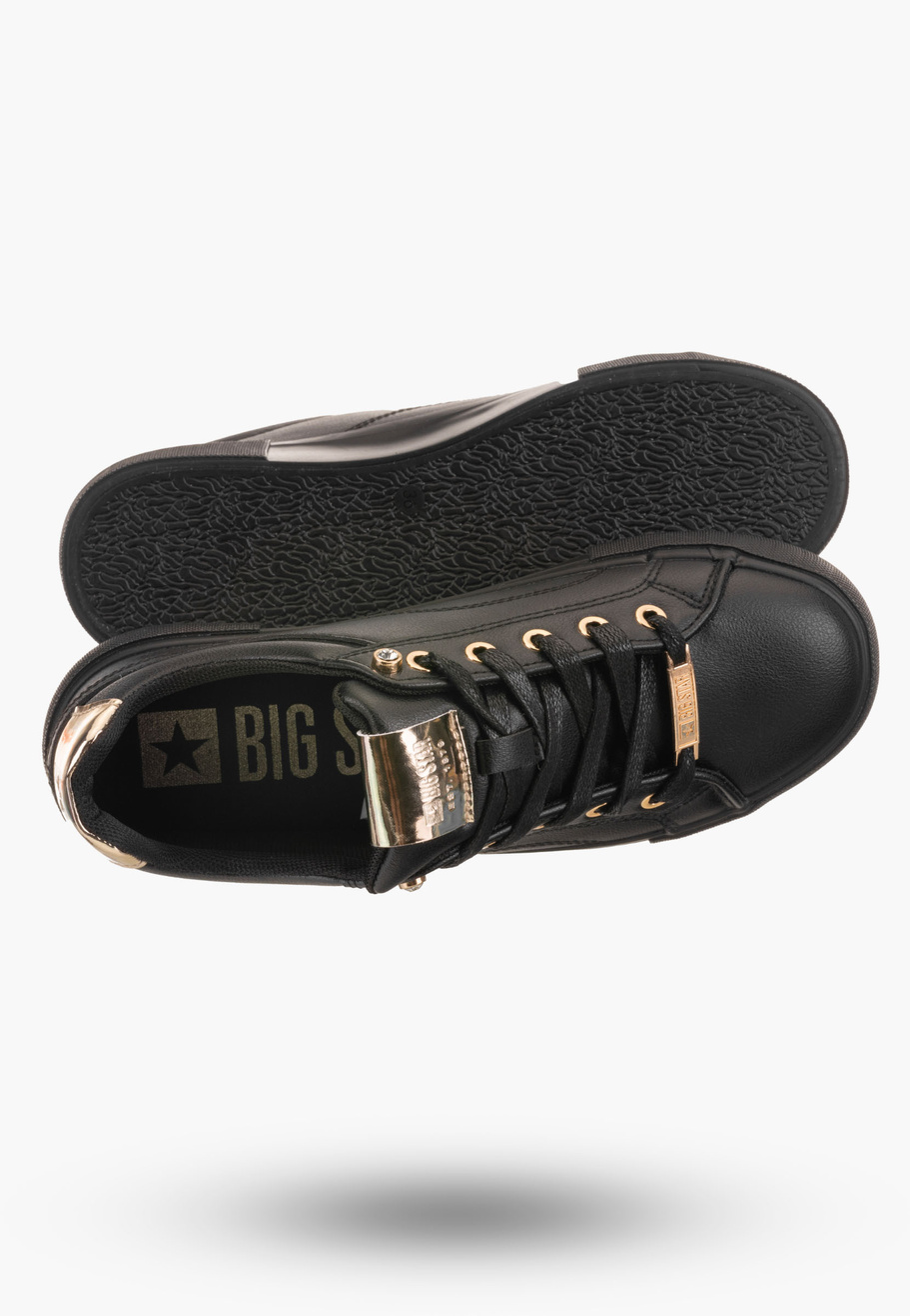 Buty Damskie BIG STAR Czarne Trampki NN274209