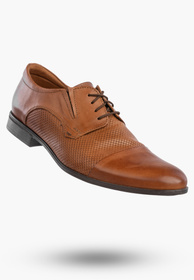 Półbuty Wizytowe Męskie Skórzane Buty Eleganckie Brązowe Lavardii