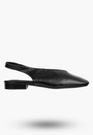 Baleriny Damskie Ekoskóra Slingback Buty z odkrytą piętą Czarne Potocki 26-20335