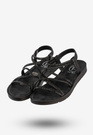 Sandały Damskie Buty Eleganckie Błyszczące Na Lato Czarne Filippo DS6884/25BK