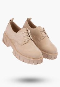 Buty Damskie Beżowe Półbuty