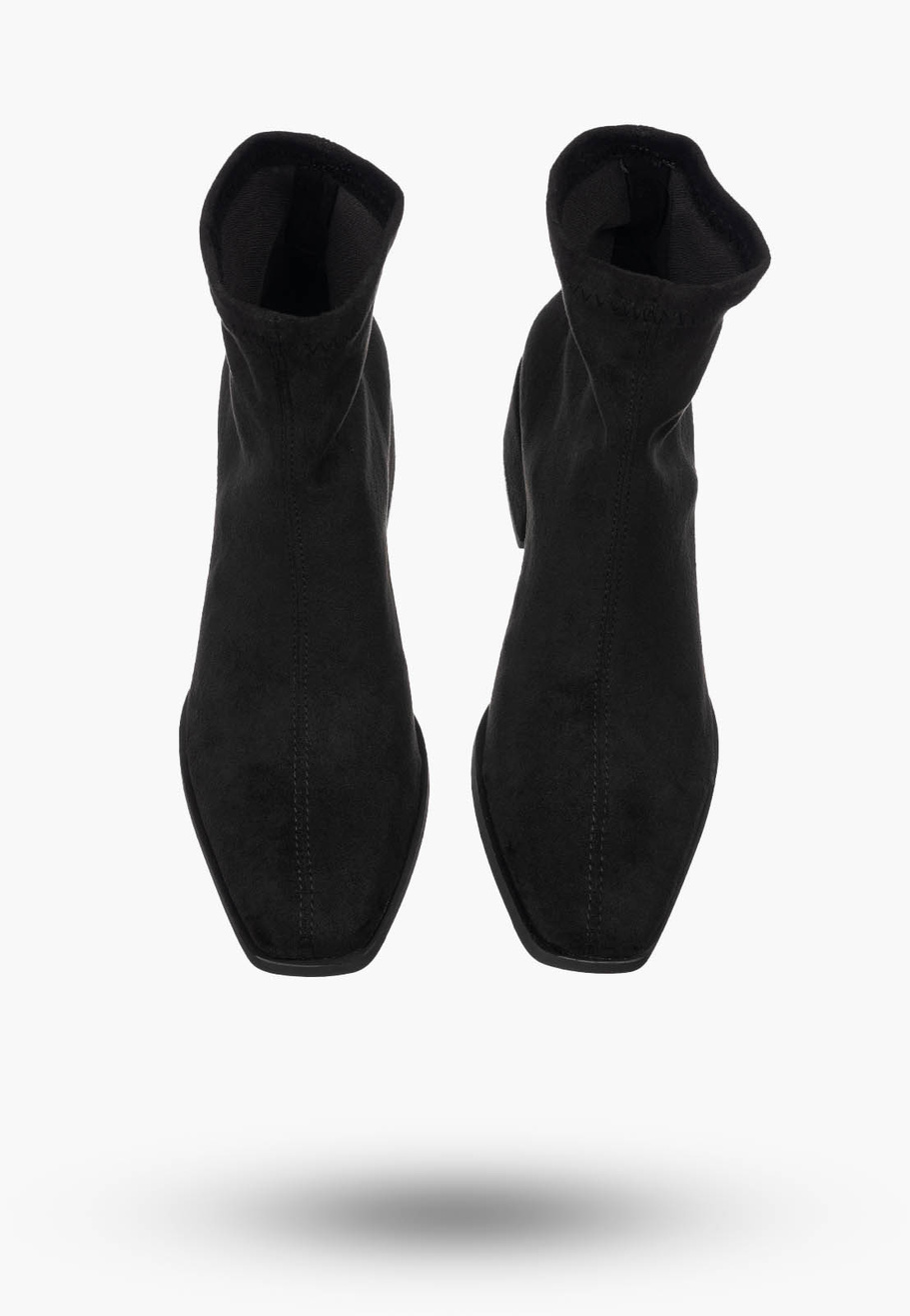 Botki Damskie Buty Wsuwane Eleganckie Stylowe Na Zimę Czarne