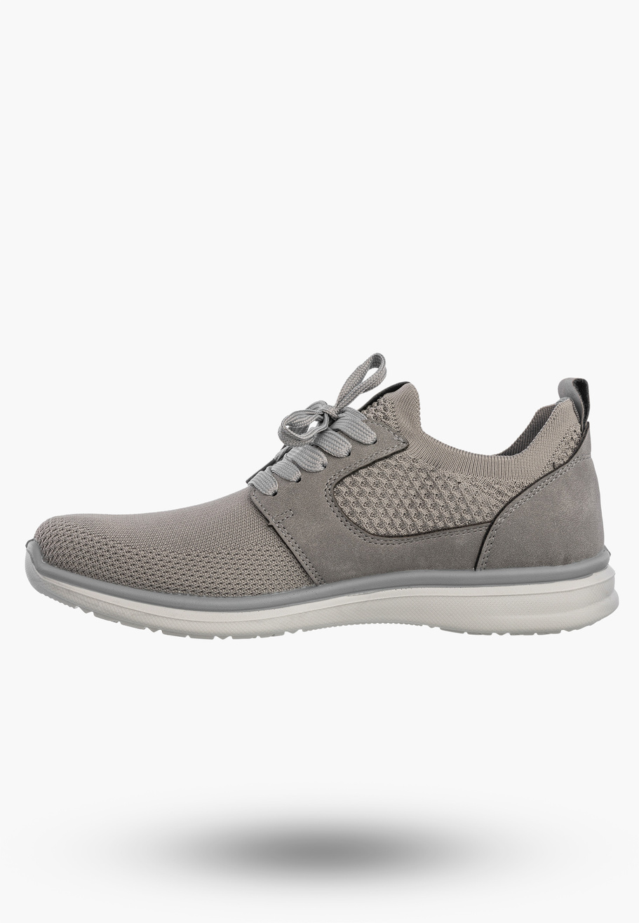 Sneakersy Męskie Wsuwane Buty Sportowe Lekkie Szare NEWS 26MN02-174