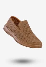 Mokasyny Męskie Eleganckie Buty Półbuty Unisoft Camel 24MN16-8214