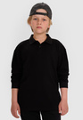 Longsleeve Chłopięcy 4F Regular Bluzka z kołnierzykiem Czarna 4FJWAW25TLONM483