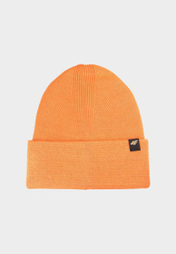 Czapka 4F Zimowa Beanie Uniseks Pomarańczowa 4FWAW25ACAPU556