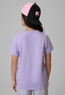 Koszulka Dziewczęca 4F T-Shirt Sportowa Bawełniana Regular Fioletowa 4FJWSS26TTSHF3003