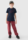 Koszulka 4F Granatowy T-shirt chłopięcy Regular 4FJWMM00TTSHM1627