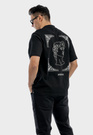 Koszulka Męska Oversize T-Shirt Czarny z nadrukiem Aventus